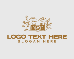 Film - Camera Photography Plants logo design