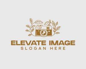 Camera Photography Plants logo design