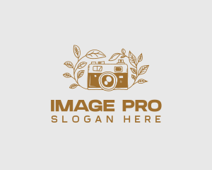 Camera Photography Plants logo design