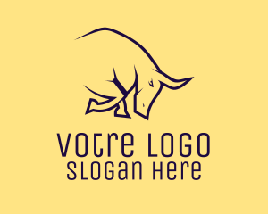 Violet - Violet Bull Horn logo design