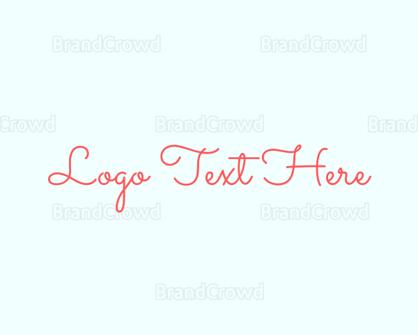 Feminine Script Wordmark Logo