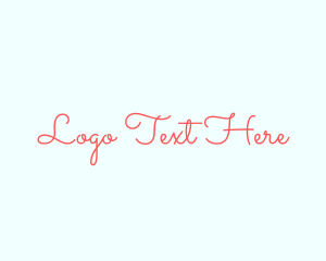 Cute - Feminine Script Wordmark logo design