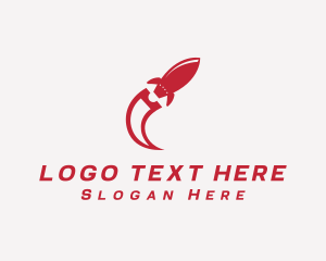 Space - Red Rocket Ticket logo design