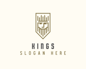 Medieval King Shield logo design