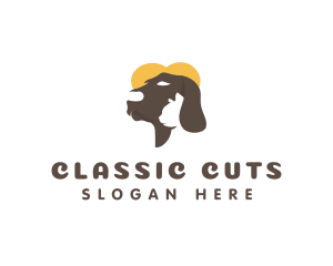 Dog Cat Pet Care logo design