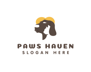 Dog Cat Pet Care logo design