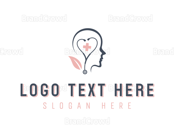 Stethoscope Heart Mental Health Logo