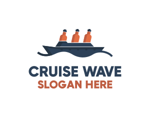 Cruiser - Bottle Ship Shipping logo design