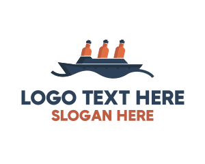 Restaurant - Bottle Ship Shipping logo design