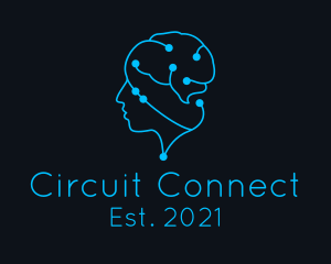 Circuit - Brain Circuit Mind logo design