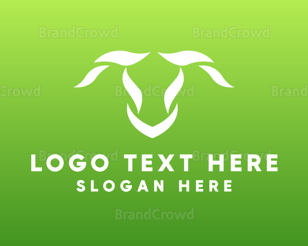 Leaf Animal Horns Logo