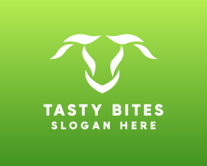 Beef - Leaf Animal Horns logo design