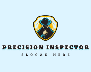 Detective Hat Shield logo design