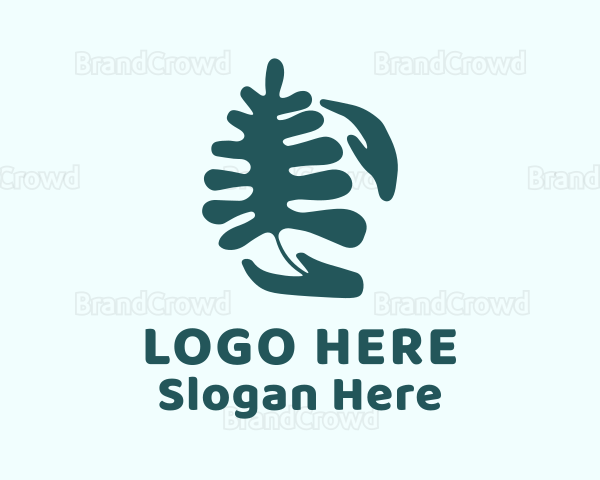 Leaf Gardening Hands Logo