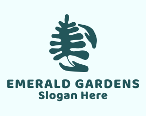 Leaf Gardening Hands logo design