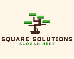 Square - Square Bonsai Tree logo design