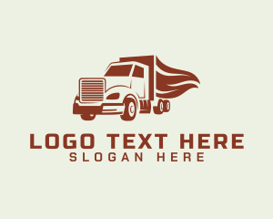 Distribution - Transport Freight Truck logo design