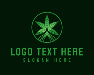 Cannabis - Herbal Hemp Plant logo design