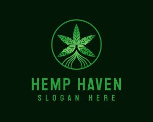 Hemp - Herbal Hemp Plant logo design