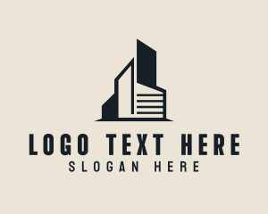 Contractor - High Rise Building Realty logo design