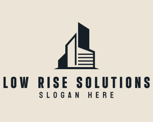 High Rise Building Realty logo design