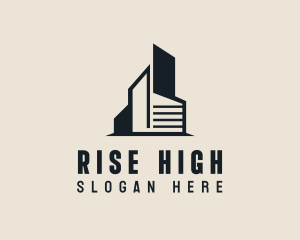 High Rise Building Realty logo design