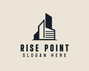 High Rise Building Realty logo design