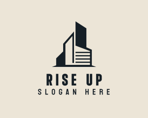 High Rise Building Realty logo design