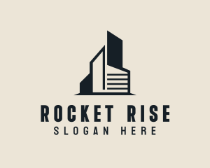 High Rise Building Realty logo design