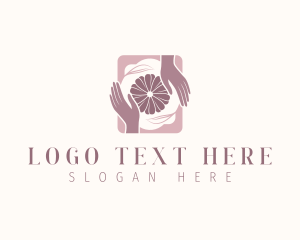 Spa - Eco Flower Hands logo design