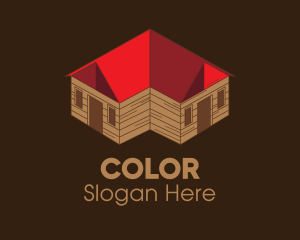 Isometric Cabin House Logo