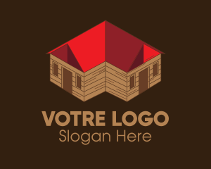 Isometric Cabin House Logo