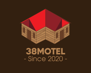 Isometric Cabin House logo design