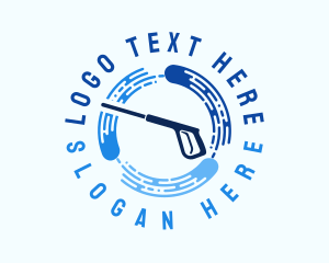 H2o - Blue Water Washer logo design