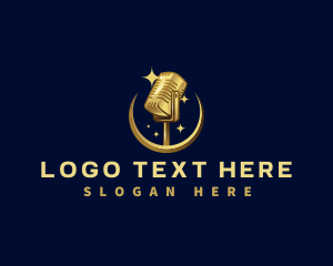 Sing - Premium Media Microphone logo design