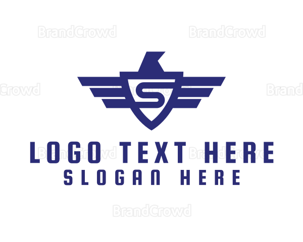 Eagle Shield Letter S Logo