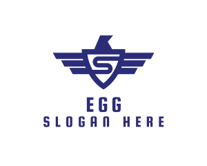 Aeronautics - Eagle Shield Letter S logo design