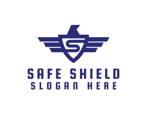 Eagle Shield Letter S logo design