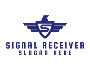 Eagle Shield Letter S logo design