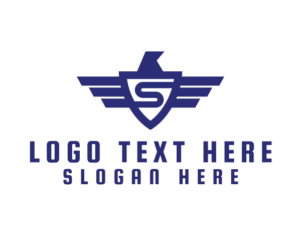 Abstract - Eagle Shield Letter S logo design