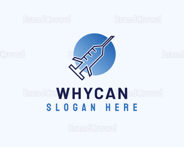 Healthcare Vaccine Syringe Logo