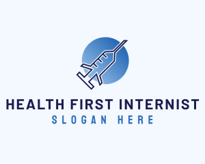 Healthcare Vaccine Syringe logo design