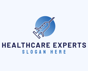 Healthcare Vaccine Syringe logo design