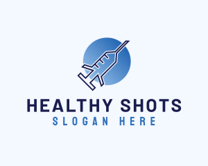 Healthcare Vaccine Syringe logo design