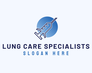 Healthcare Vaccine Syringe logo design