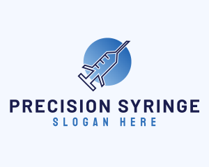 Healthcare Vaccine Syringe logo design