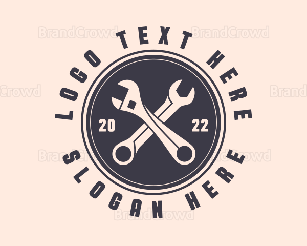 Wrench Tool Hardware Logo