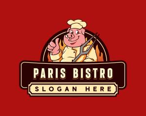 Barbeque Pig Grill logo design