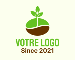 Plant - Plant Coffee Bean logo design