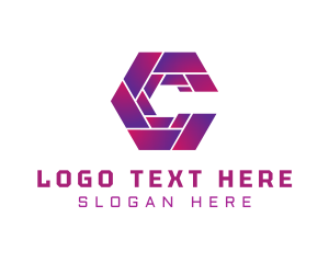 Camera Shutter - Camera Shutter Hexagon Letter C logo design